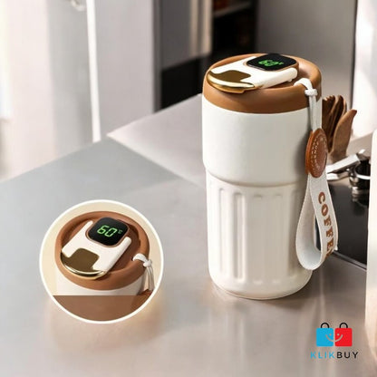 Thermos Bottle 450ml Smart Display Temperature 316 Stainless Steel Vacuum Cup Office Coffee Cup Business Portable Thermal Mug